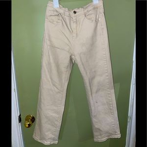 beige mom jeans size 2